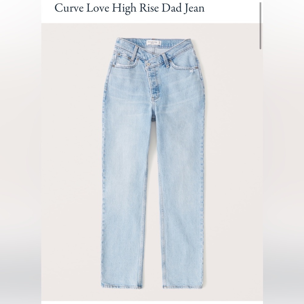 NWT Abercrombie The Dad High Rise Jeans Curve Love